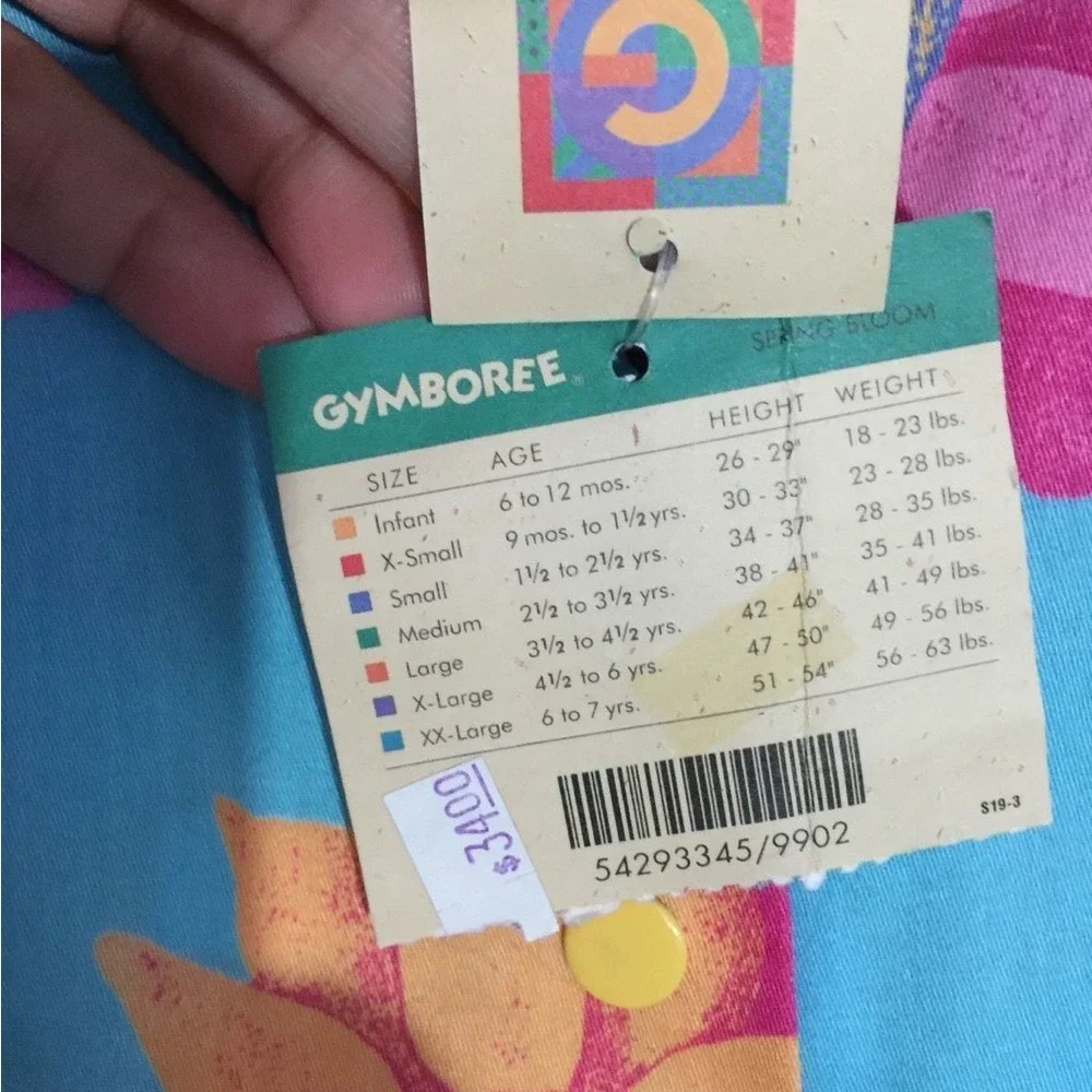 Vintage Gymboree Colorblock Puffer Jacket Kids XX-Large 6-7 Blue Green Red Coat